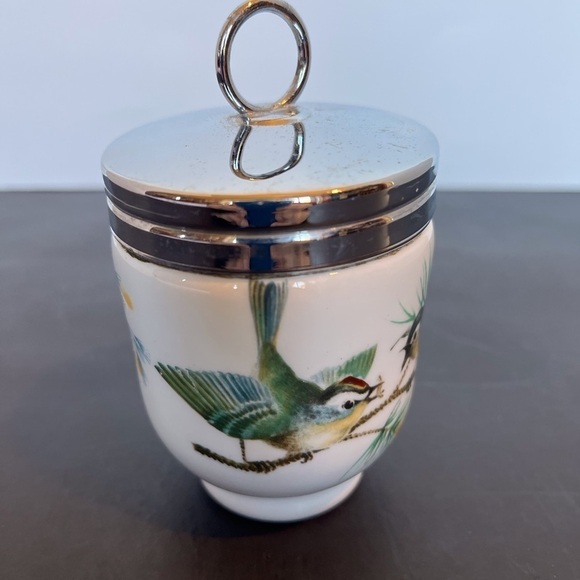 Royal Worcester Porcelain Large Egg Coddler- Birds - Picture 7 of 13